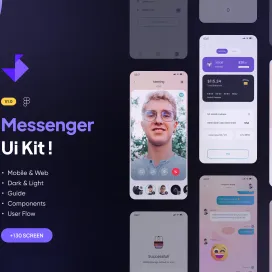 Messenger Mobile and Desktop App UI Kit